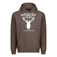 Coffee Hunting Retirement Plan Funny Elk Deer Retired Hunter Gift Premium Hoodie - longCreatives