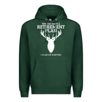 Sports Green Hunting Retirement Plan Funny Elk Deer Retired Hunter Gift Premium Hoodie - longCreatives