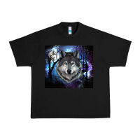 Black wolf and full moon Urban Heavy Tee - RanaPortraitStore