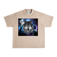 Wolf And Full Moon Urban Heavy Tee | Teevron