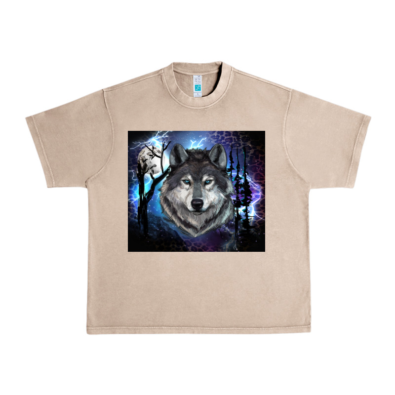 Wolf And Full Moon Urban Heavy Tee by RanaPortraitStore | Teevron