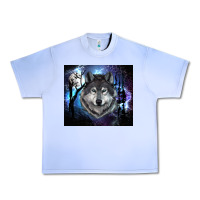 Grape Ice wolf and full moon Urban Heavy Tee - RanaPortraitStore