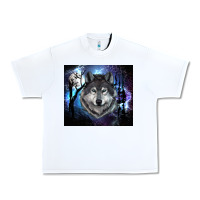 White wolf and full moon Urban Heavy Tee - RanaPortraitStore