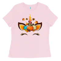 Bubblegum Pink Unicorn Fall Ladies Tee - texasbilliewilder
