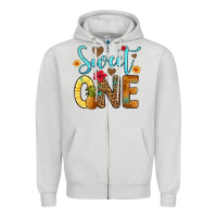 Dove Grey sweet one pineapple Zipper Hoodie - Artiststas