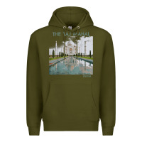 Army Green india agra taj mahal mausoleum travel tourist Premium Hoodie - longCreatives