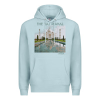 Blue Mist india agra taj mahal mausoleum travel tourist Premium Hoodie - longCreatives