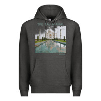 Charcoal Heather india agra taj mahal mausoleum travel tourist Premium Hoodie - longCreatives