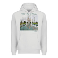 Dove Grey india agra taj mahal mausoleum travel tourist Premium Hoodie - longCreatives