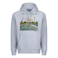 Heather Grey india agra taj mahal mausoleum travel tourist Premium Hoodie - longCreatives