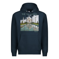 Navy india agra taj mahal mausoleum travel tourist Premium Hoodie - longCreatives