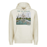 Oatmeal Heather india agra taj mahal mausoleum travel tourist Premium Hoodie - longCreatives