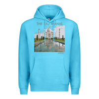 Ocean Blue india agra taj mahal mausoleum travel tourist Premium Hoodie - longCreatives