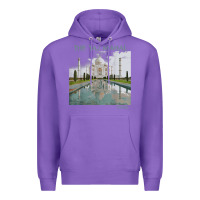 Purple india agra taj mahal mausoleum travel tourist Premium Hoodie - longCreatives