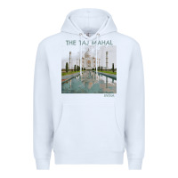 White india agra taj mahal mausoleum travel tourist Premium Hoodie - longCreatives