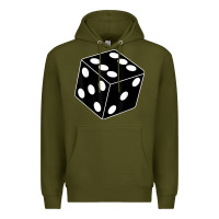 Army Green black gaming dice halloween costume cool quirky funny Premium Hoodie - longCreatives