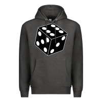 Charcoal Heather black gaming dice halloween costume cool quirky funny Premium Hoodie - longCreatives