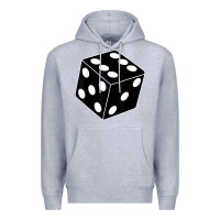 Heather Grey black gaming dice halloween costume cool quirky funny Premium Hoodie - longCreatives