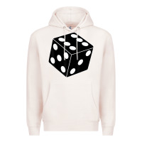 Pale Pink black gaming dice halloween costume cool quirky funny Premium Hoodie - longCreatives