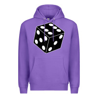 Purple black gaming dice halloween costume cool quirky funny Premium Hoodie - longCreatives