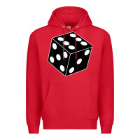 Red black gaming dice halloween costume cool quirky funny Premium Hoodie - longCreatives