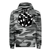 Slate Camo black gaming dice halloween costume cool quirky funny Premium Hoodie - longCreatives