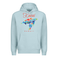 Blue Mist kauai hawaii watercolor sea turtle souvenir Premium Hoodie - longCreatives