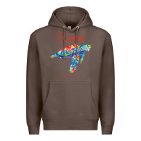 Coffee kauai hawaii watercolor sea turtle souvenir Premium Hoodie - longCreatives