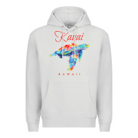 Dove Grey kauai hawaii watercolor sea turtle souvenir Premium Hoodie - longCreatives