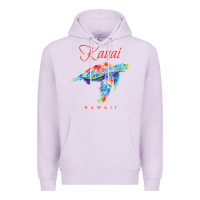 Lilac kauai hawaii watercolor sea turtle souvenir Premium Hoodie - longCreatives