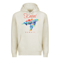 Oatmeal Heather kauai hawaii watercolor sea turtle souvenir Premium Hoodie - longCreatives