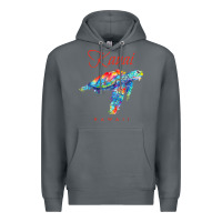 Rock kauai hawaii watercolor sea turtle souvenir Premium Hoodie - longCreatives