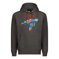 Smoke kauai hawaii watercolor sea turtle souvenir Premium Hoodie - longCreatives