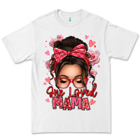 White one loved mama messy bun Premium Tee - texasbilliewilder