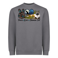 Storm Peace Love Siamese Cat Heavyweight Sweatshirt - LillyAllenDesigns