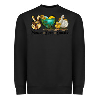 Black Peace Love Ducks Heavyweight Sweatshirt - LillyAllenDesigns