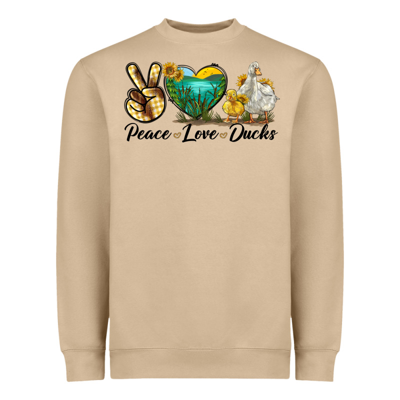 Peace Love Ducks Heavyweight Sweatshirt by LillyAllenDesigns | Teevron