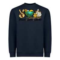 Navy Peace Love Ducks Heavyweight Sweatshirt - LillyAllenDesigns