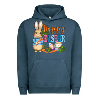 Pigment Midnight Navy easter bunny egg and carrots Urban Hoodie - AdoDesignShop