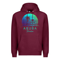 Burgundy Vintage Aruba Beach Tropical Vibes Vacation Souvenir Gift Premium Hoodie - longCreatives