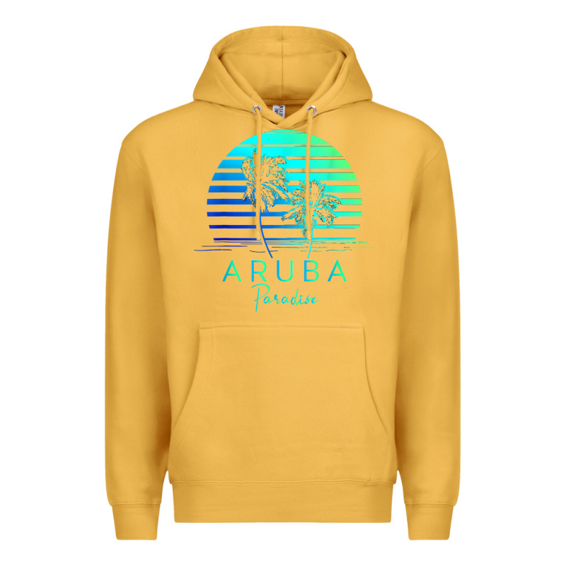 Vintage Aruba Beach Tropical Vibes Vacation Souvenir Gift Premium Hoodie by longCreatives | Teevron