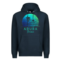 Navy Vintage Aruba Beach Tropical Vibes Vacation Souvenir Gift Premium Hoodie - longCreatives
