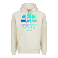 Oatmeal Heather Vintage Aruba Beach Tropical Vibes Vacation Souvenir Gift Premium Hoodie - longCreatives