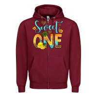 Burgundy sweet one lemon Zipper Hoodie - Artiststas