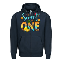 Navy sweet one lemon Zipper Hoodie - Artiststas
