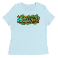 Baby Blue Western Howdy Ladies Tee - texasbilliewilder