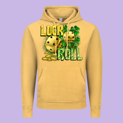 Luck And Roll Vintage Hoodie Designed By Cowgirlartshop