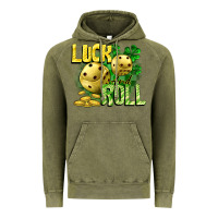 Vintage Olive Luck and roll Vintage Hoodie - CowGirlArtShop