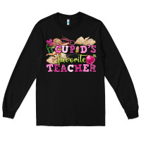 Black cupid's favorite teacher Long Sleeve Tee - OliviaCreatesArt