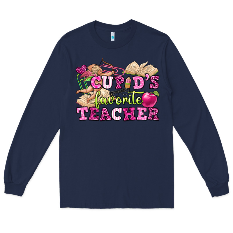 Cupid's Favorite Teacher Long Sleeve Tee by OliviaCreatesArt | Teevron